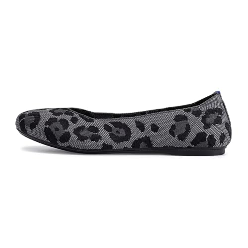 Image of Frank Mully Women's Ballet Flat Shoes Knit Dress Shoes Round Toe Slip On Ballerina Flats for Woman Low Wedge Comfort Soft