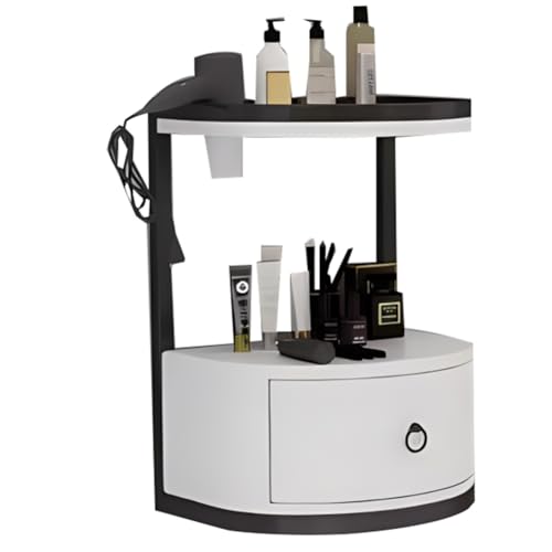 Armario de pared para salón de belleza, almacenamiento de herramientas para salones de belleza y barberías, moderno tocador abierto