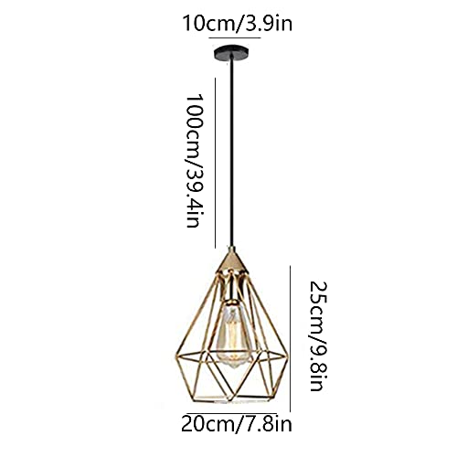 Araña de diamantes creativa dorada con casquillo E27 para iluminación interior 7