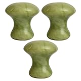 UKCOCO 3 Stück Gesichtsmassagesteine Pilzförmiges Massagegerät aus Jade für Gesicht und Körper zur Verbesserung der Hauttextur und Entspannung