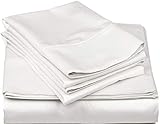 Royal 1500 Thread Counts White Solid Emperor/Wyoming King Size 4pc Sheet Set Upto 18' Deep Pocket...