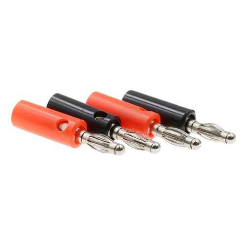 Fiches bananes plaquées or de 4 mm pour liaison audio haute fidélité