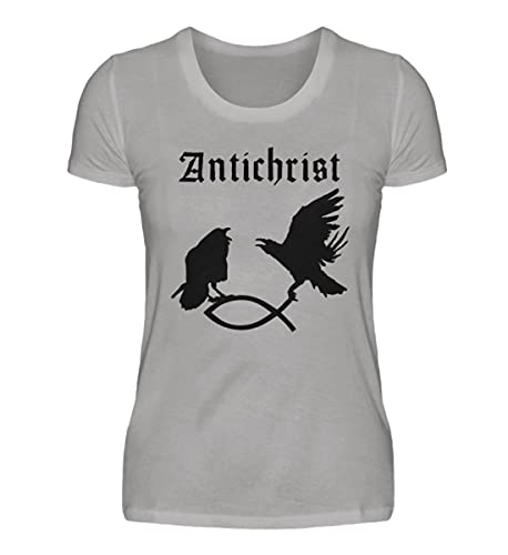 Antichrist t-shirt femme corbeau attrape-poisson gris M : affirmez votre liberté