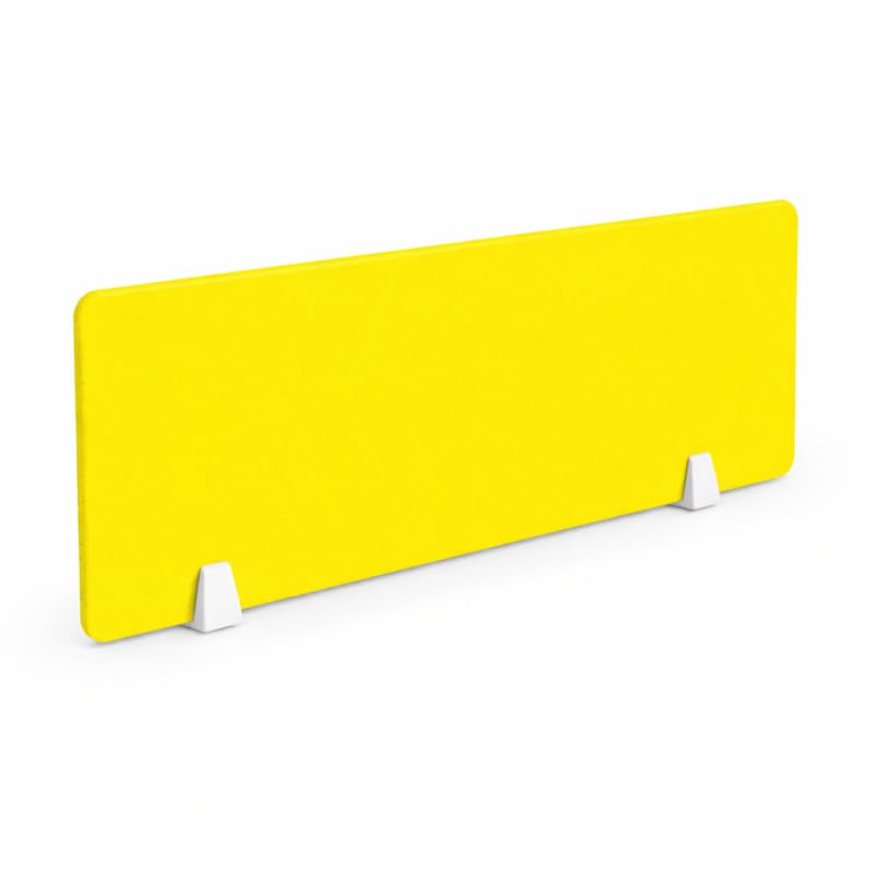 Image of Timber Acoustics Acoustic Desk Divider | Reduce Noise And Visual Distractions | Privacy Panels For Office - Classroom Soundproofing | Table Mounted (16 inch x 24 inch) (Neon Yellow, Single)