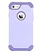 iPhone 8 Case, iPhone 7 Case, BENTOBEN Heavy Duty Shockproof 3 in 1 Slim Hybrid Hard PC Soft Silicone Rubber Bumper Full Body Girly Protective Phone Cases Cover for Apple iPhone 8/7 (4.7 Inch) Purple