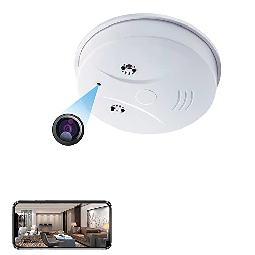 Camaras Espias Para Baños Cámara Espía WiFi, Inalambricas Camara Oculta 1080P HD, Mini Cámara de Vigilancia con Detector de Movimiento IR Visión...