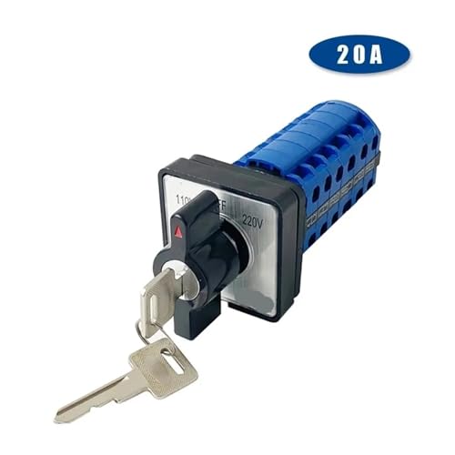Interruptor de leva de 6 polos para cambio de redes con llave 2