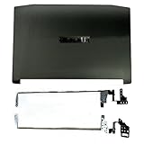 LCD Top Case Rear Lid Back Cover & Hinges Pair Sets Bracket Compatible with Acer Nitro 5 AN515-42-R5ED AN515-51-55WL-522L-504A-70V4 15.6' Inch Laptop
