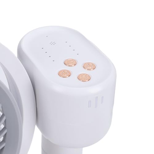 Ventilador de doble cabeza con clip y luz LED Gugxiom para un flujo de aire potente y ajustable 8