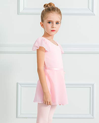 STELLE Short Sleeve Ballet Leotard Combo with Dance Skirt and Dance Tight