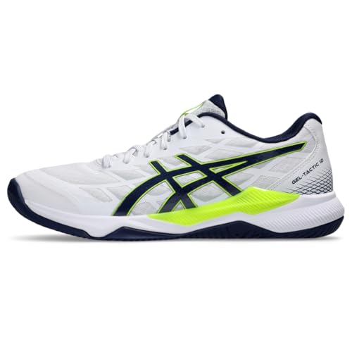 ASICS Herren Gel-Tactic 12 Sneaker, White Black, 39 EU