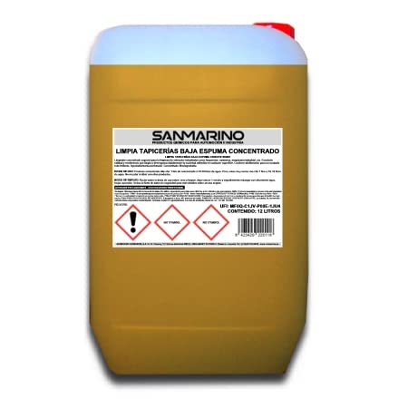SANMARINO Limpiador TAPICERÍAS Textiles Baja Espuma Concentrado 12 L.