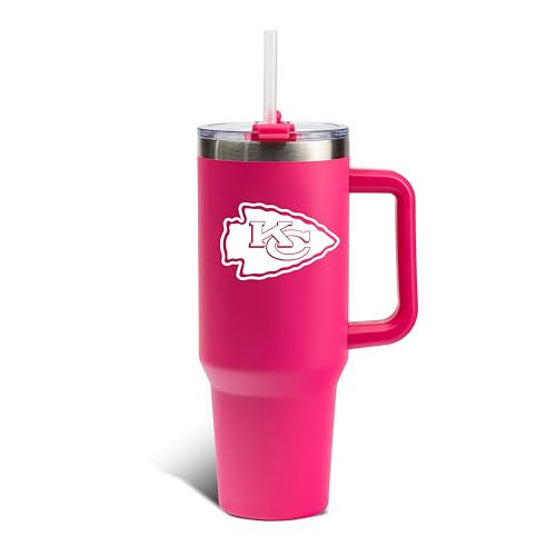 Image of The Memory Company Officially Licensed NFL - Kansas City Chiefs 40oz Pink Game Day Tumbler with Team Logo