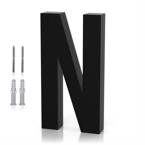 Numéro Maison Flottant 5 Pouce Acier Inoxydable Noir 3D Adresse Extérieur N