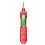 Intelligenter Spannungsprüfer VD807 mit NCV Funktion & LCD Display - Zweipoliger Tester für Live Wire Erkennung bis 1000V AC/DC - Elektriker Werkzeug für Industrie und Hausinstallation(RED)