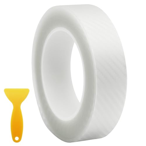 Pellicola auto in carbonio 3cmX10m, pellicola protettiva trasparente per paraurti, pellicola protettiva auto autoadesiva universale, adesivo in fibra di carbonio per la protezione del maniglione della