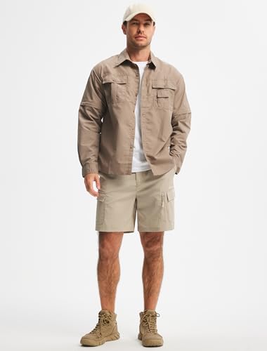 Image of Libin Men's Hiking Cargo Shorts with Zipper Pockets