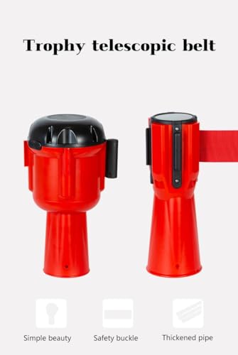 Barrière de sécurité télescopique en plastique avec cône rétractable 2m