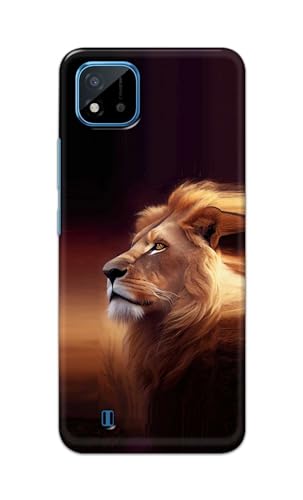 Image of PRINTFIDAA Printed Hard Back Cover Case for Realme C20 | Realme C20A | Realme C11 2021 Back Cover (Danger Lion) -112