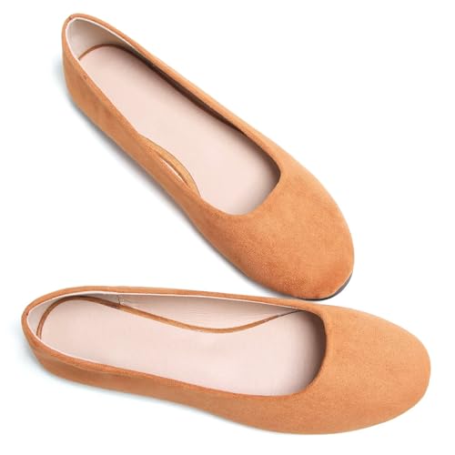 Image of Dear Time Women's Flats Comfortable Slip On Ballet Flats Soft Solid Casual Shoes