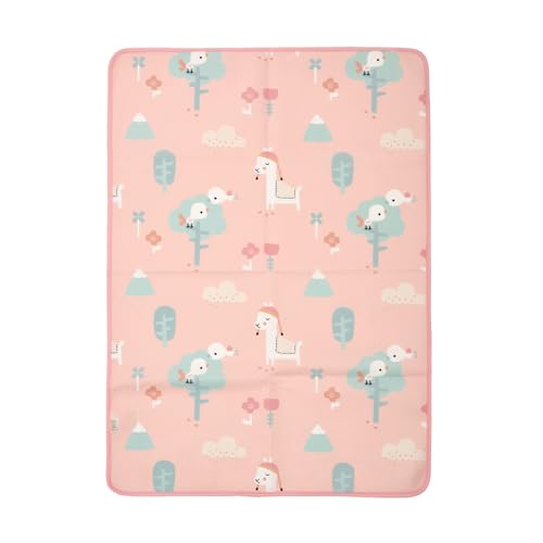 PERLETTI Empapadores Bebe Cambiador Cuna 50x70 cm Reutilizables   Empapador Impermeable Cambio Pañales Protector de Cambiador Niños Recien Nacidos (Rosa, 50x70 cm)
