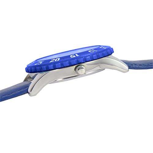 Disney Mickey Mouse Kids' Bezel Stainless Steel Time Teacher Analog Leather Strap Watch #TOP3