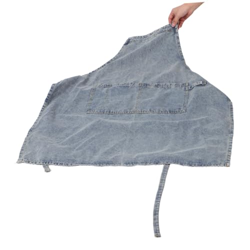 Tablier cuisine en denim léger bleu clair pour service et restauration - 4