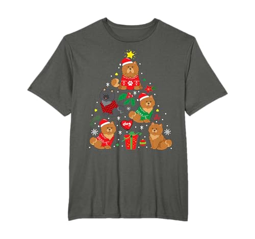 Dare questo divertente e carino albero di Natale ornamento Chow Chow Chow cane regalo animale domestico.