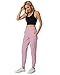 Kcutteyg Womens Joggers with Pockets High Waisted - Soft Lightweight Athletic Workout Pants for Running Gym Fitness Yoga and Casual (Pink Lotus9, Small)