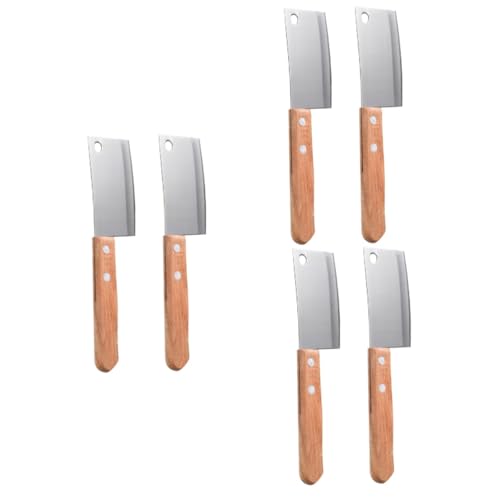 HEMOTON 6 Pièces à Beurre Couperet Chinois Viande D'acier Mini Couperet à Steak Trancheuse De Carottes Petits Hachoirs De Cuisine Rasoir à Fromage Acier Inoxydable Pain Mignonne