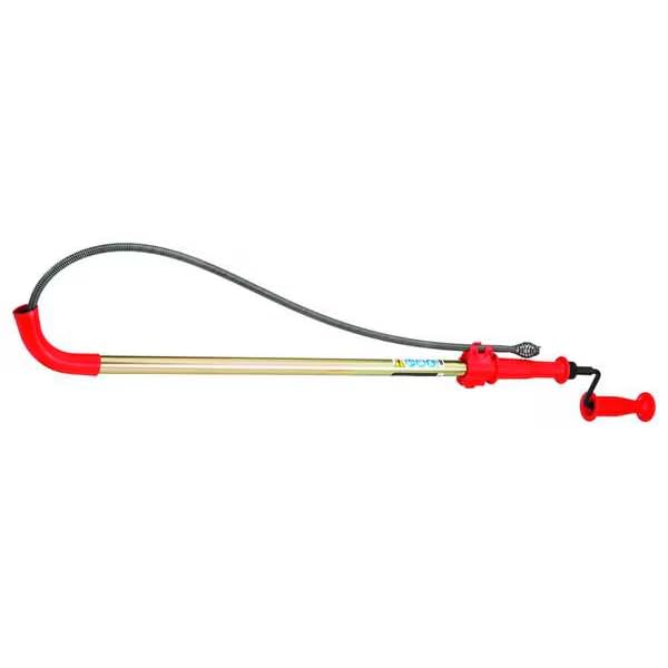 Closet Auger, 6 ft Cable Lg, 1/2 in Cable Dia, Power Drill Compatible, Bulb Head, Manual Cable Feed, Mfr: K-6P-A