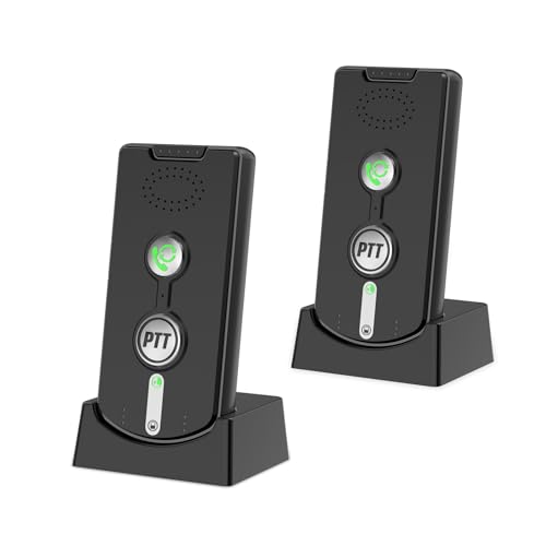 JIAN BOLAND Intercoms Wireless for Home Portable Two Way Wireless Voice Intercom Doorbell with 1/2 Mile Range 3 Volume Levels-Rechargeable Battery - 2 Way Voice Intercom for House