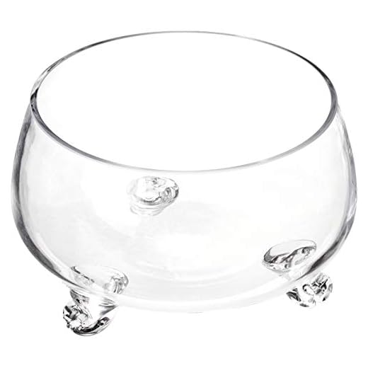 Diamond Star Glass 8"Dx4.5" clear Footed Bowl