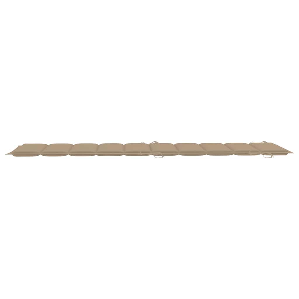 Set di 2 lettini prendisole con cuscini in legno di acacia massiccio, pieghevoli, per terrazza e giardino, impermeabile e durevole, portata fino a 110 kg
