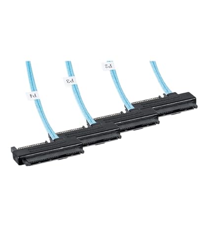 Cable S/AS SATA SFF-8643 a 4 SFF-8482 1m miniatura 4