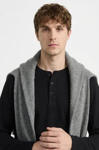 Image of SNITCH Legacy Men Regular Fit Henley Long Sleeve T-Shirt | 100% Cotton Breathable Fabric & Classic Button Placket | Versatile Casual Wear & Lightweight Autumn Fashion Top