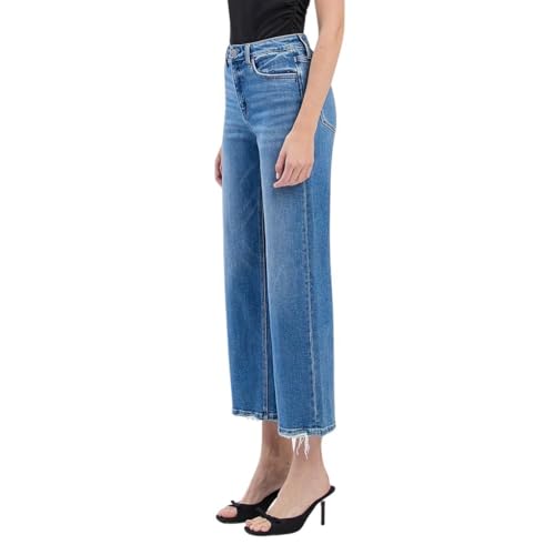 Flying Monkey Women's High-Rise Cropped Wide Leg Jeans2