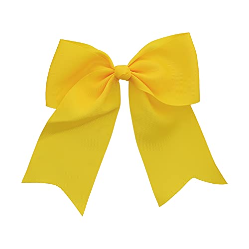 Jumbo Bow Clip with Tails (Yellow)