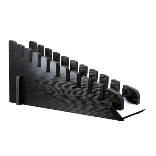 SnamicE Expositor de baldosas de Suelo, estantería Independiente de Tablero de Fibra para baldosas cerámicas, Soporte para muestras de Materiales de construcción,Black-24.02x5.31x12.20in/61x13.5x31CM