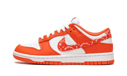 Nike W Dunk Low, Women's Basketball Shoe, White Rush Orange White, 6.5 US