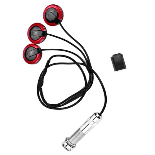 Capteur Piézo T3 pour Guitare Violon Ukulélé - Micro Piézoélectrique avec Coque Anti-Bruit - Pickup Acoustique Auto-Adhésif sans Pile pour Instruments à Cordes