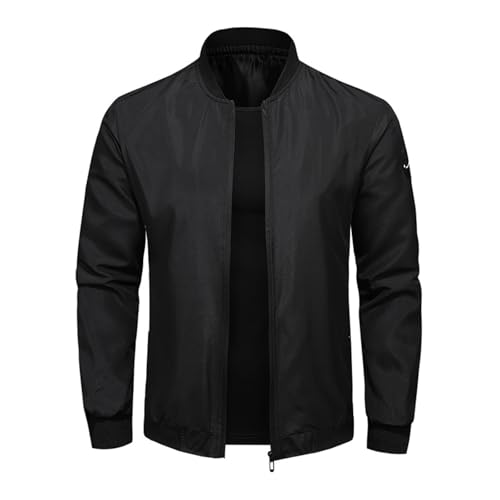 Fxbar Men's Lightweight Bomber Jacket Windbreaker Slim Fit Active Coat Outerwear Spring Fall Zip Up Coat3