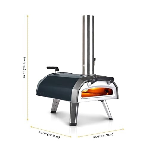 Ooni Karu 2 Multi-Fuel Outdoor Pizza Oven - Wood and Gas Outdoor Pizza Oven with Pizza Stone & Intergrated Thermometer, Pizza Oven Outdoor, Dual Fuel 12 Inch Pizza Maker, Outdoor Cooking Grill