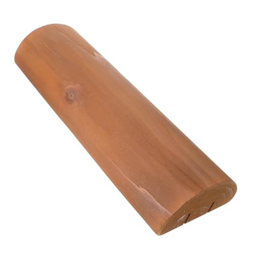 LAPYAPPE 桑拿房用実木枕 頸椎サポート硬質木製枕 首 肩痛緩和 丸型設計で快適フィット 毎日使用に耐える耐久性と精巧な仕上げ