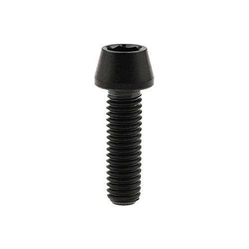 Image of Titanium Ti Bolt M5x9 16 18 20 25 30 35 40 45 50 55 60mm Tapered Head Screws Pack of 4 (M5x16mm, Black)