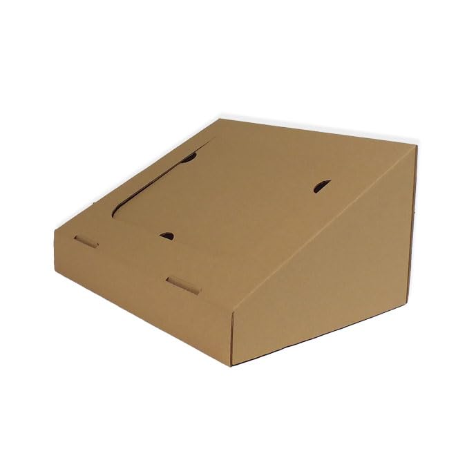 Pack 10 Papeleras de cartón 380x280x720mm. Automontable con asas + una tapa automontable troquelada. Canal Doble