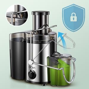 Extracteur de Jus Centrifuge 800W avec Large Goulotte de 3 Pouces, Facile à Nettoyer, Acier Inoxydable, Sans BPA, Idéal pour Fruits et Légumes (Sliver, 500W) - imagen 5