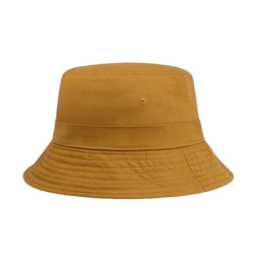 Image of Hot Summer Bucket Hat Trendy Cotton Sun Cap for Beach Golf Fishing | Breathable cotton, fun outdoor vacation style, packable boonie design for men and women