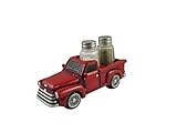 DWK Vintage Red Truck Spice Holder with Refillable Salt and Pepper Shakers 3 Piece Set | Fall Decor and Kitchen Table Accessory - 7