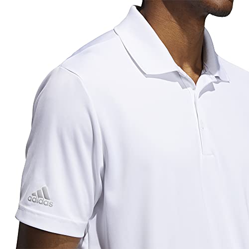 Adidas Golf Men's Performance Primegreen Polo Shirt, White, Large #TOP4